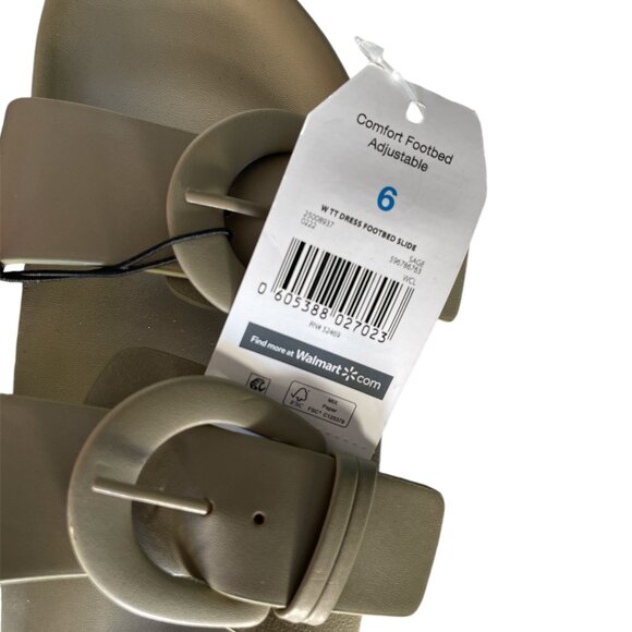 Women's Dress footbed Slide, Time and Tru, 6, Sage, NWT - Picture 6 of 6